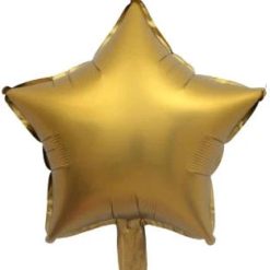 Westcoast Balloon 18 Econo-Luxe Satin Chrome Gold Star