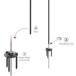 Alternative view of Westcoast Balloon Replacement Pole Base Clip