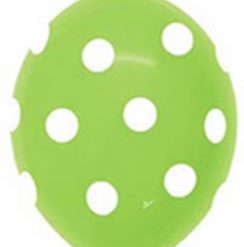 Westcoast Balloon 54120 Polka Dot Fashion Key Lime 12 LINK-O-LOON (50Ct)