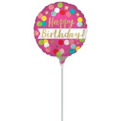 Westcoast Balloon 45920 Happy Birthday Pink Confetti