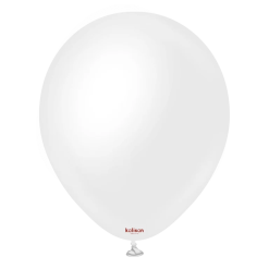 Westcoast Balloon 11870500 Kalisan Satin Snow White 18 Round (25Ct)