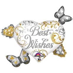 Westcoast Balloon 26817 Best Wishes Heart Cluster