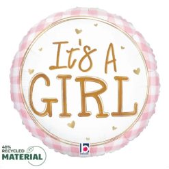 Westcoast Balloon 22676 Baby Girl Gingham