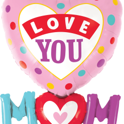 Westcoast Balloon 82552 Love You Mom Dots