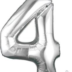 Westcoast Balloon 27984 SuperShape Number 4 Silver