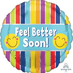 Westcoast Balloon 41417 Feel Better Soon Stripes