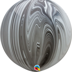Westcoast Balloon 35206 Black & White SuperAgate 30 Round (2Ct)