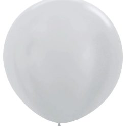 Westcoast Balloon 108551 Satin Silver 36 Round (2Ct)