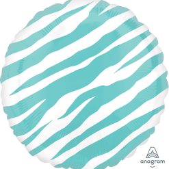 Westcoast Balloon 25426 Robins Egg Blue Zebra