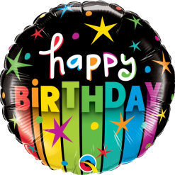 Westcoast Balloon 25289 Birthday Colorful Stripes
