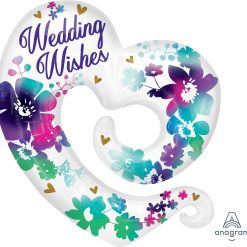 Westcoast Balloon 30860 Watercolor Wedding Wishes