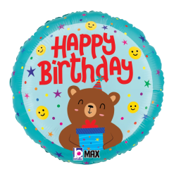 Westcoast Balloon 26360 Birthday Smiley Bear