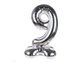 Westcoast Balloon Standing Air Fill Number 9 Silver