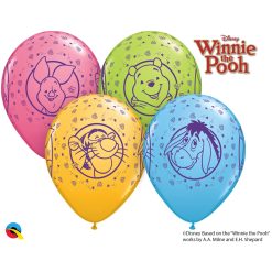 Westcoast Balloon 73559 Pooh Characters Assorted 11 Round
