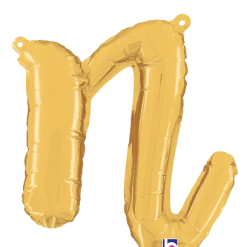 Westcoast Balloon 34714GP Script Letter N Gold