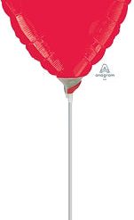 Westcoast Balloon 00341 4 Heart - Metallic Red
