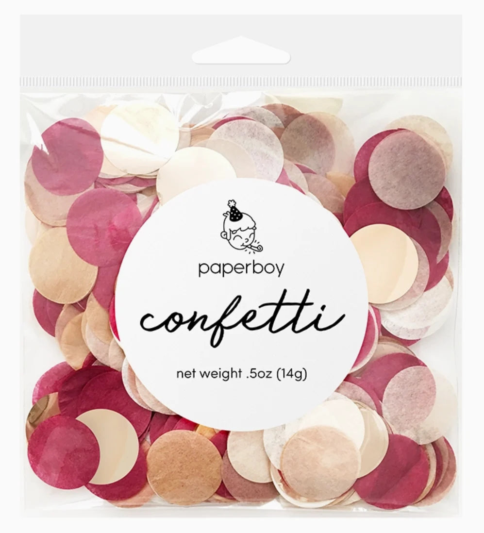 Westcoast Balloon Confetti - Burgundy & Rose Gold