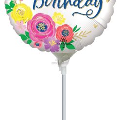Westcoast Balloon 46205 Satin Artful Floral Birthday