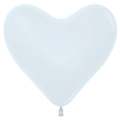 Westcoast Balloon 623092 Fashion White 6 Heart (50Ct)