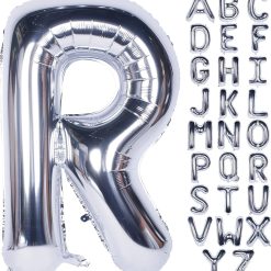 Westcoast Balloon 40 Lucky Foil Letter R Silver