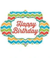 Westcoast Balloon 35138 Chevron Birthday