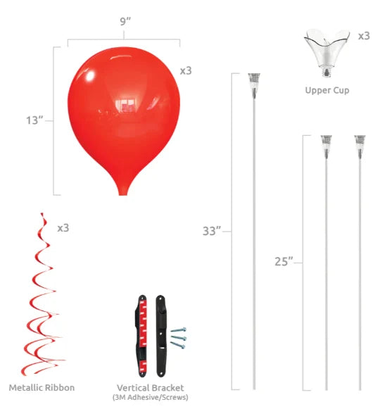 Westcoast Balloon PermaShine 3-Balloon Bouquet Vertical Bracket Kit - Image 4