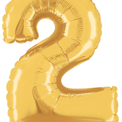 Westcoast Balloon 34842GP Air Fill Number 2 Gold 14In