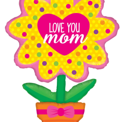 Westcoast Balloon 35534 Love You Mom Flower Pot