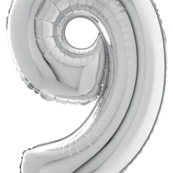 Westcoast Balloon 18849SP Number 9 Silver 28 Megaloon