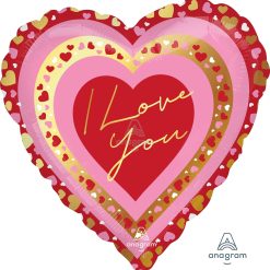 Westcoast Balloon 42281 I Love You Pretty Hearts