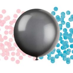 Westcoast Balloon 54600 Black Gender Reveal With Confetti 24 (1Ct)