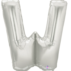 Westcoast Balloon 15924SP Megaloons Letter W Silver