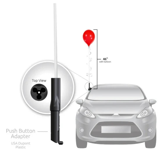 Westcoast Balloon PermaShine 1-Balloon Adjustable Car Window Kit - Image 3