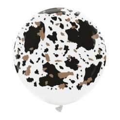 Westcoast Balloon 73706 BCT Modern Cow White 24 Round (1Ct)