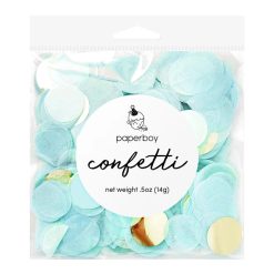 Westcoast Balloon Confetti - Light Blue & Gold