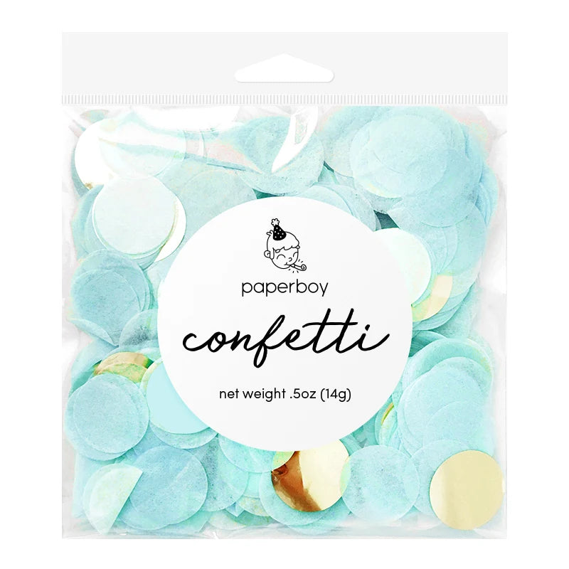 Westcoast Balloon Confetti - Light Blue & Gold