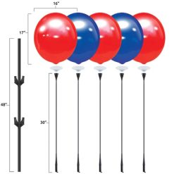 Alternative view of Westcoast Balloon BalloonBobber 5-Balloon Cluster Pole Kit With Weighted Base