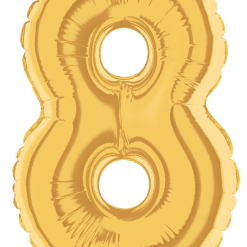 Westcoast Balloon 14848G Air Fill Number 8 Gold 7In
