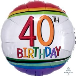 Westcoast Balloon 34435 Rainbow Birthday 40