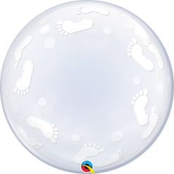 Westcoast Balloon 49459 Baby Footprints Bubble Balloon