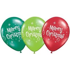 Westcoast Balloon 40555 Merry Christmas Ornaments 11 Round