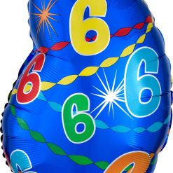 Alternative view of Westcoast Balloon 35767 Number 6 Confetti