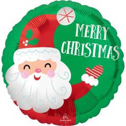 Westcoast Balloon 43348 Smiley Satin Santa Christmas