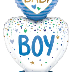 Westcoast Balloon 25301 StandUps Baby Boy Hearts