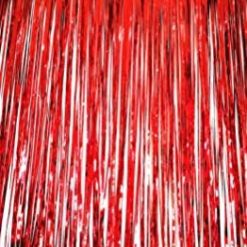 Westcoast Balloon 3Ft X 8Ft Metallic Curtain - Red