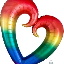 Westcoast Balloon 28793 Rainbow Open Heart