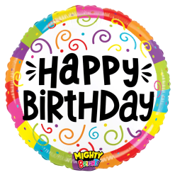 Westcoast Balloon 14358 Mighty Birthday Swirls