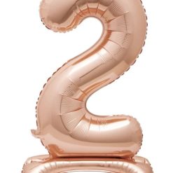Westcoast Balloon 59592 Rose Gold Number 2 Standing Foil Balloon