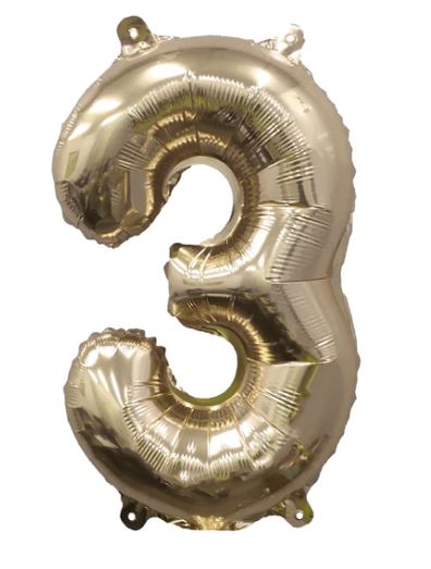 Westcoast Balloon 55440 Ellie'S Glazed Gold Number 3 32In