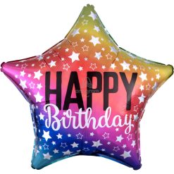 Westcoast Balloon 35228 Rainbow Star Birthday